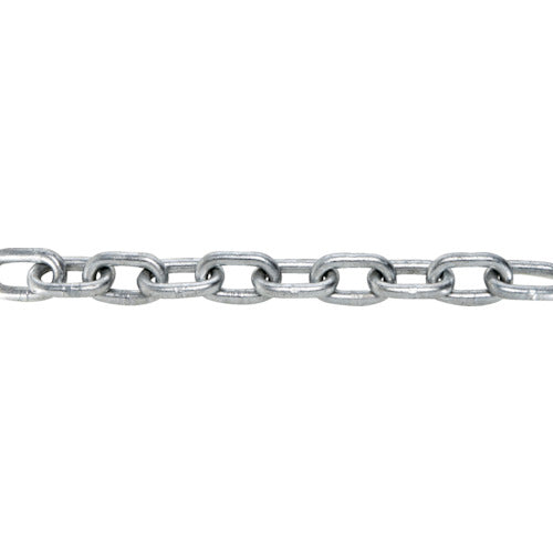 【取寄品】 ＴＲＵＳＣＯ ＪＩＳ Ｆ２１０６第一種規格相当 ロングリンクチェーン スチール ドブメッキ 線径６ｍｍ×長さ０．１Ｍ～１．０Ｍ TIC-6-LG-D-1C 【送料都度見積】