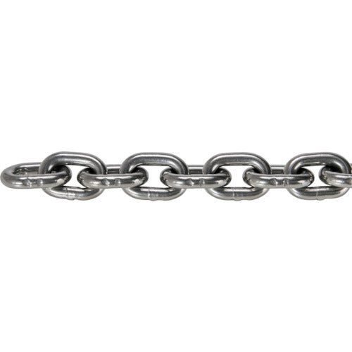 【取寄品】 ＴＲＵＳＣＯ ＪＩＳ Ｆ２１０６第一種規格相当 ショートリンクチェーン スチール 磨き 線径６ｍｍ×長さ０．１Ｍ～１．０Ｍ TIC-6-SH-M-1C 【送料都度見積】