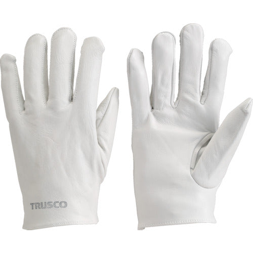 ＴＲＵＳＣＯ 袖なし革手袋 クレスト牛革製 フリーサイズ ホワイト TYK-KW