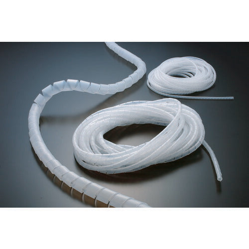 ＴＲＵＳＣＯ　スパイラルチューブ　１０ｍ　結束径Φ３．２～２５．０　白 TSP4W