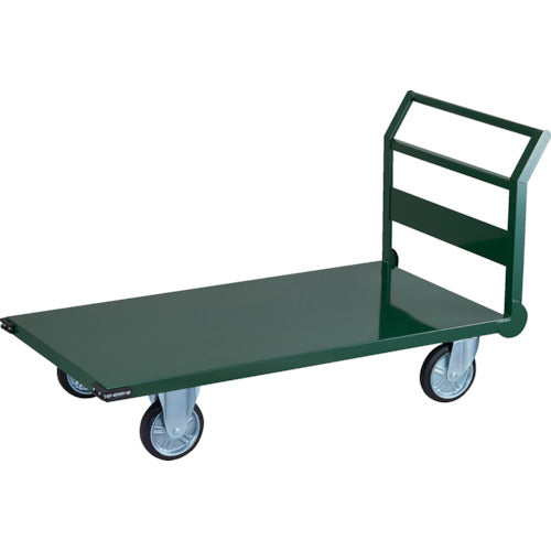 ＴＲＵＳＣＯ　鋼鉄製運搬車　ハンドル側自在車輪　１４００Ｘ７５０　Φ２００プレス車 SH-1LC