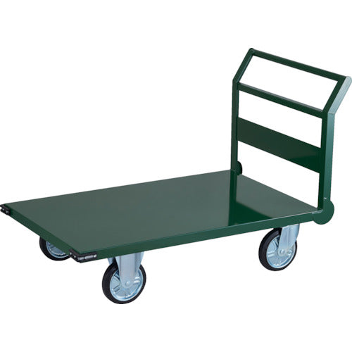 ＴＲＵＳＣＯ　鋼鉄製運搬車　ハンドル側自在車輪　１２００Ｘ７５０　Φ２００プレス車 SH-1C