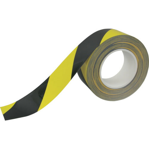 ＴＲＵＳＣＯ　２インチ芯管　耐久ラインテープ５０Ｘ２０　黄／黒色　厚さ０．１６ｍｍ LT2C50-YB
