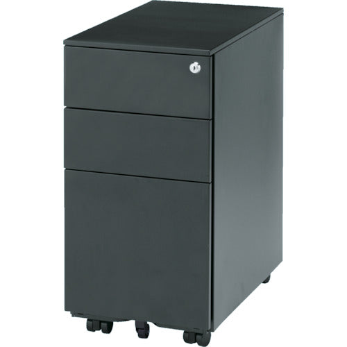 【取寄品】 ＴＲＵＳＣＯ スリムワゴン ３００Ｘ５００Ｘ６００ ブラック TSW356-BK 【送料都度見積】