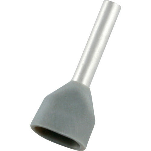 ＴＲＵＳＣＯ　フェルール圧着端子　絶縁スリーブ付き　ツインタイプ　０．７５－１０　１００個入 FTT7510-GY