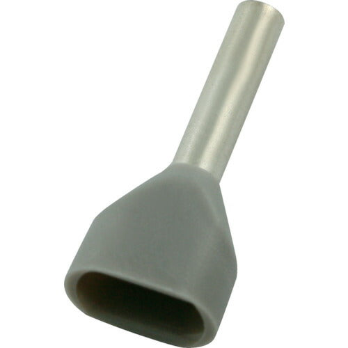 ＴＲＵＳＣＯ　フェルール圧着端子　絶縁スリーブ付き　ツインタイプ　０．７５－８　１００個入 FTT7508-GY