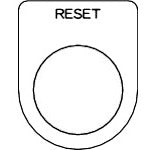 ＴＲＵＳＣＯ　スイッチ銘板　ＲＥＳＥＴ　黒　φ２２．５（５枚入り） P22-37-5P