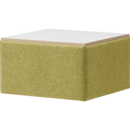【取寄品】 ＴＲＵＳＣＯ スクエアテーブル用テーブル ６０６×６０６×３４０ イエローグリーン TSTB606-YG 【送料都度見積】
