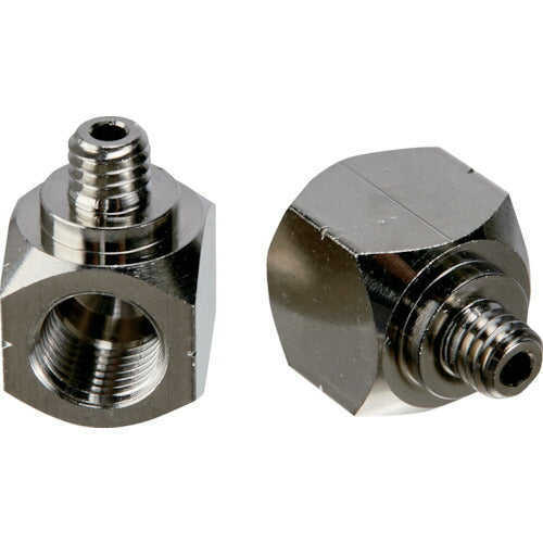 ＴＲＵＳＣＯ　Ｌ型グリスニップル用変換継手　Ｍ６ｘ１．０　２個入 TGN-NPL1