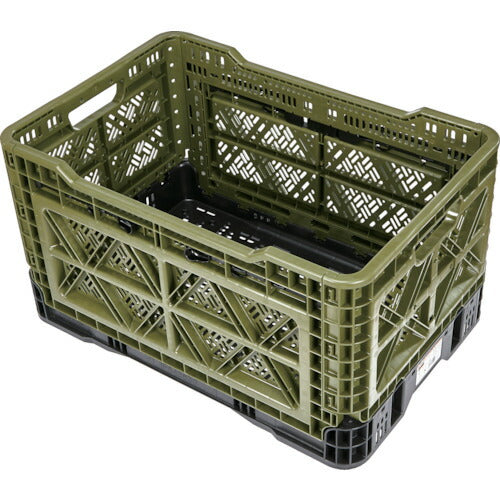 ＴＲＵＳＣＯ　サイドオープン型折りたたみメッシュコンテナ４８Ｌ　ＯＤ TR-MPBS48-OD