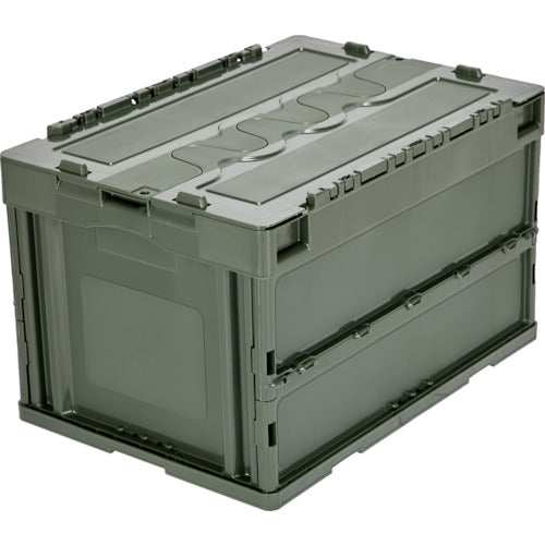 ＴＲＵＳＣＯ　オリコン　蓋つき折りたたみコンテナ　５０Ｌ　ＯＤ CT50-OD