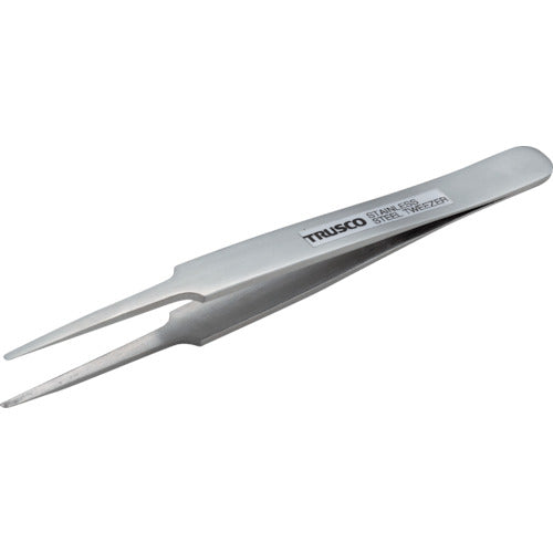 ＴＲＵＳＣＯ　高精度ステンレス製ピンセット　１２０ｍｍ　先丸型 TSP-71