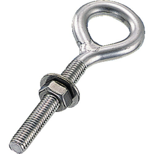 ＴＲＵＳＣＯ　ロングアイボルト　ステンレス製　Φ８×穴径２４×Ｍ１０　（１個入） TIB-10ML