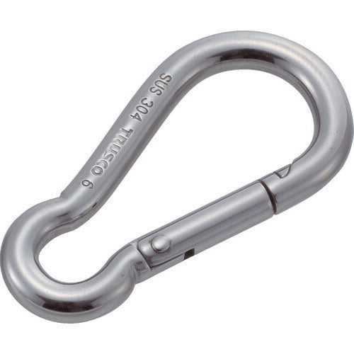 ＴＲＵＳＣＯ　ステンレススナップフック　Ｂ型　線径Φ６×開口９ｍｍ　（２個入） TSF-6B