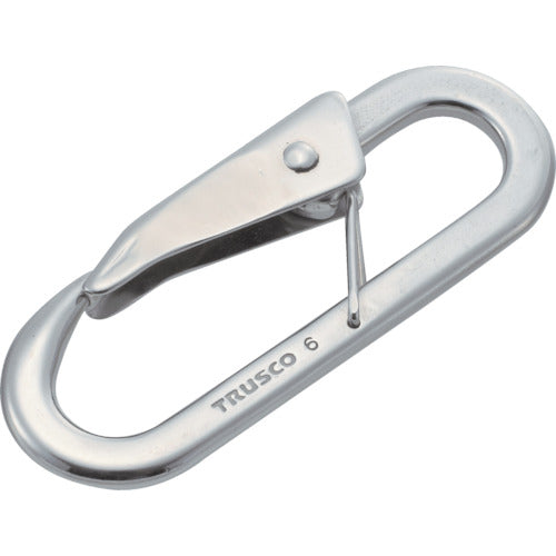 ＴＲＵＳＣＯ　スナップフック　ステンレス製　Ｃ型　線径Φ７×開口１１ｍｍ　（２個入） TSF-6C