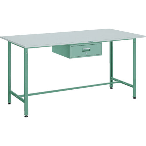 ＴＲＵＳＣＯ　軽荷重立作業台（３００ｋｇ）ＨＡＥ型　９００Ｘ６００ＸＨ９００　１段引出付　グリーン色 HRAE-0960F1