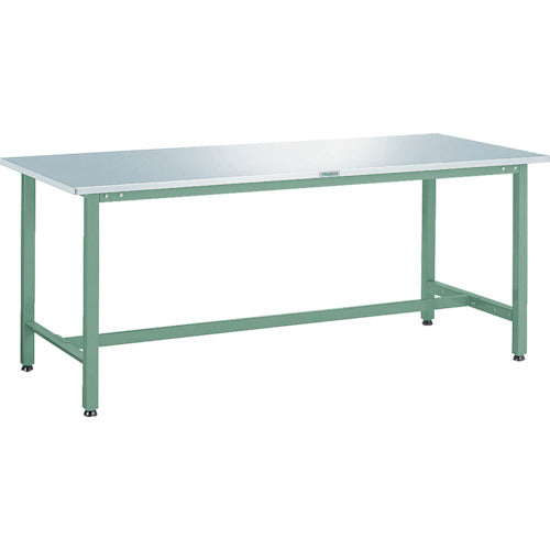 ＴＲＵＳＣＯ　軽荷重作業台（３００ｋｇ）ＡＥ型　１８００Ｘ６００ＸＨ７４０　ステンレス張り　グリーン色 AE-1860SUS