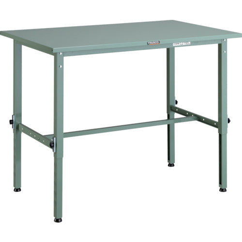 ＴＲＵＳＣＯ　軽荷重作業台高さ調節式（１５０ｋｇ）ＡＥＭ型　９００Ｘ７５０ＸＨ６５０～９５０　基本タイプ　グリーン色 SAEM-0975
