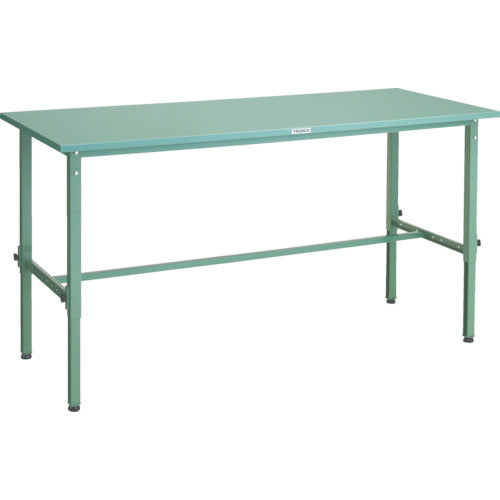 ＴＲＵＳＣＯ　軽荷重作業台高さ調節式（１５０ｋｇ）ＡＥＭ型　１５００Ｘ６００ＸＨ６５０～９５０　基本タイプ　グリーン色 SAEM-1560