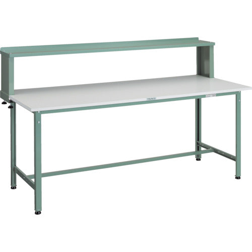 ＴＲＵＳＣＯ　軽荷重作業台（３００ｋｇ）ＡＥ型　１８００Ｘ７５０ＸＨ１０４４（全高）　上棚付　グリーン色 AE-1800YURB