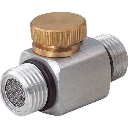 ＴＲＵＳＣＯ　空気流量調節器　Ｇ１／４ＸＧ１／４　オネジ TAR-2N
