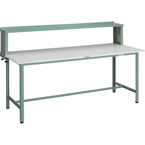 ＴＲＵＳＣＯ　軽荷重作業台（３００ｋｇ）ＡＥ型　１８００Ｘ９００ＸＨ１０４４（全高）　上棚付　グリーン色 RAE-1809YURB