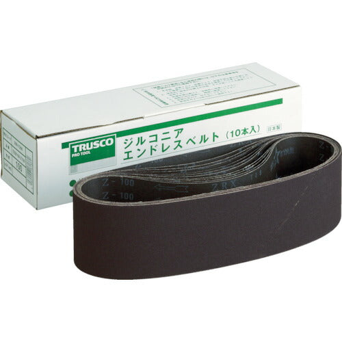 ＴＲＵＳＣＯ　ジルコニアベルト　１００Ｘ９１５ｍｍ　＃８０　（１０本入） TEB100-Z80