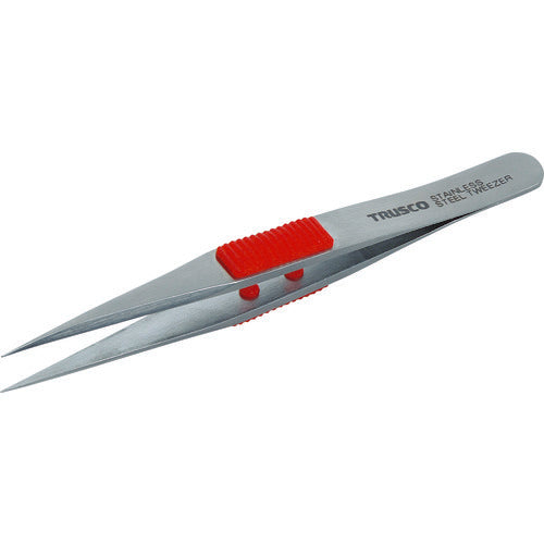 ＴＲＵＳＣＯ　ラバーグリップ付ステンレスピンセット　１２０ｍｍ　強力型 TSP-210