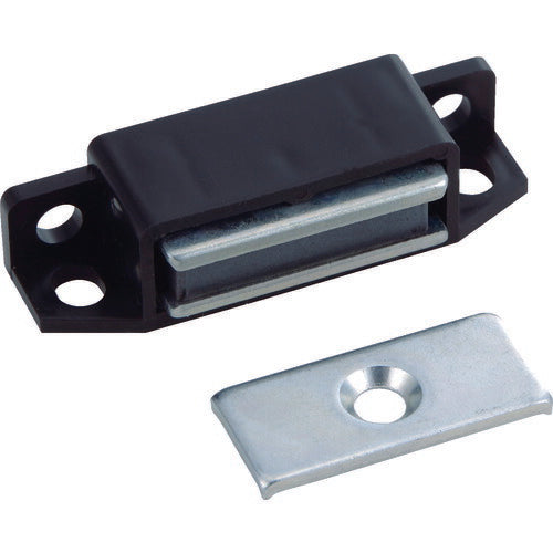 ＴＲＵＳＣＯ　マグネットキャッチ　樹脂製　Ｌ４５ｍｍ　黒 TSM-111-BK