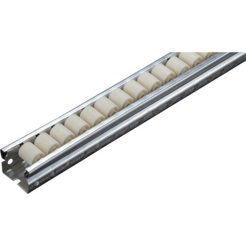 ＴＲＵＳＣＯ 流動棚用ホイールコンベヤ 樹脂製Φ１８ Ｐ２０ＸＬ１５００ V-1820UP-20-1500