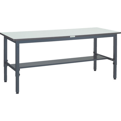 ＴＲＵＳＣＯ　軽荷重作業台高さ調節式（２５０ｋｇ）ＡＷＭ型　１５００Ｘ９００ＸＨ７００～９１０　基本タイプ　ダークグレー色 AWMP-1590