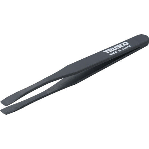 ＴＲＵＳＣＯ　プラスチック製ピンセット　１２０ｍｍ　先丸平型 TPP-234