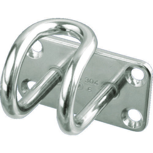 ＴＲＵＳＣＯ　ステンレスワイヤープレートフック　６ｍｍ　（１個＝１袋） TPH-6