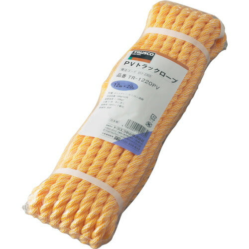 ＴＲＵＳＣＯ　ＰＶトラックロープ　３つ打　線径１２ｍｍＸ長さ１０ｍ TR-1210PV
