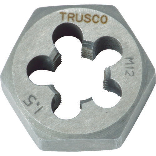 ＴＲＵＳＣＯ 六角サラエナットダイス 細目 Ｍ１２Ｘ１．５ TD6-12X1.5