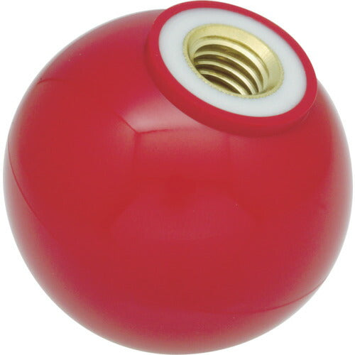 【取寄品】 ＴＲＵＳＣＯ 樹脂製握り玉 金具付赤 ２０ＸＭ６ｍｍ （２０個入） TPC20-6R 【送料都度見積】
