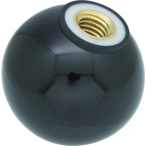 ＴＲＵＳＣＯ　樹脂製握り玉　芯金付き　黒　２５ＸＭ６ｍｍ（２０個入） TPC25-6BK