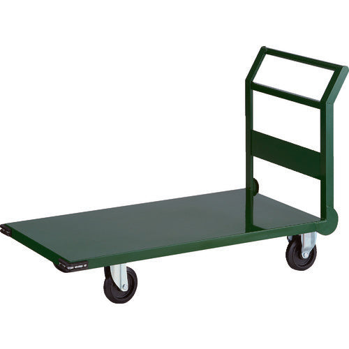 ＴＲＵＳＣＯ　鋼鉄製運搬車　１２００Ｘ６００　Φ１５０エアキャスター　緑 SH-2LNAC(GN)