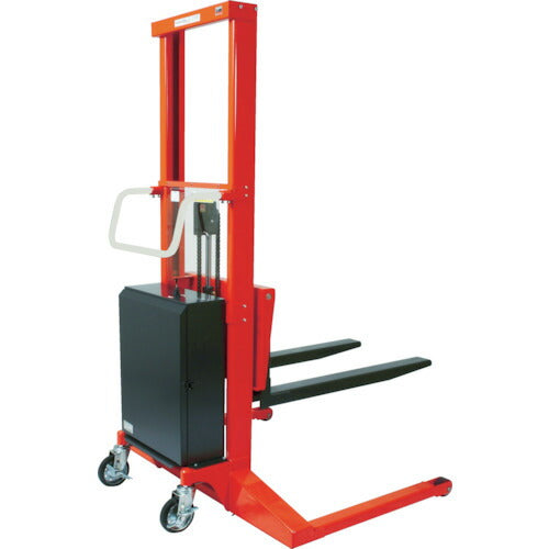 【取寄品】 ＴＲＵＳＣＯ コゾウリフター 電動油圧式 ４００ｋｇ フォーク高さ１５００ 幅広タイプ  BEN-D400-15W 【送料都度見積】