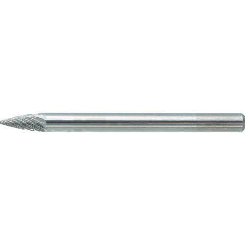 ＴＲＵＳＣＯ　超硬バー　トンガリ型　Φ３Ｘ刃長６Ｘ軸３　ダブルカット TB4A030