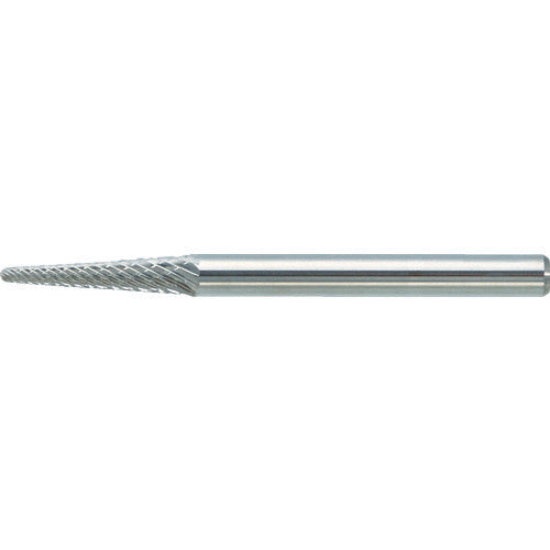 ＴＲＵＳＣＯ　超硬バー　テーパー　Φ３（８°）Ｘ刃長１２．７Ｘ軸３　ダブルカット TB7A030