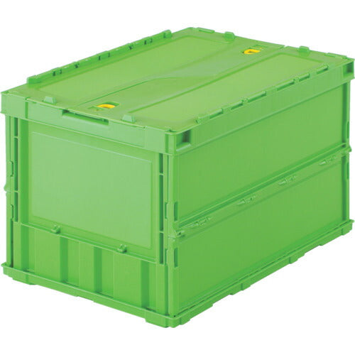 ＴＲＵＳＣＯ　オリコン　薄型折りたたみコンテナ　５０Ｌ　ロックフタ付　グリーン　緑 TR-C50B(GN)