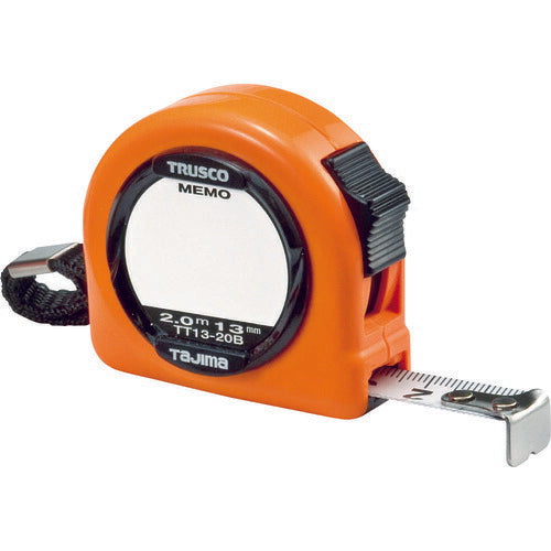 ＴＲＵＳＣＯ メモプレート付コンベックス ロックタイプ １３ｍｍ幅 ２．０ｍ TT13-20B