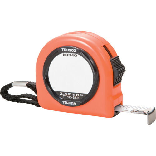 ＴＲＵＳＣＯ メモプレート付コンベックス ロックタイプ １６ｍｍ幅 ３．５ｍ TT16-35B