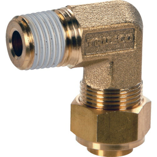 ＴＲＵＳＣＯ　クイックシール継手　エルボ　φ６Ｘ４　呼びＲ１／４ TS-6X4-02LM