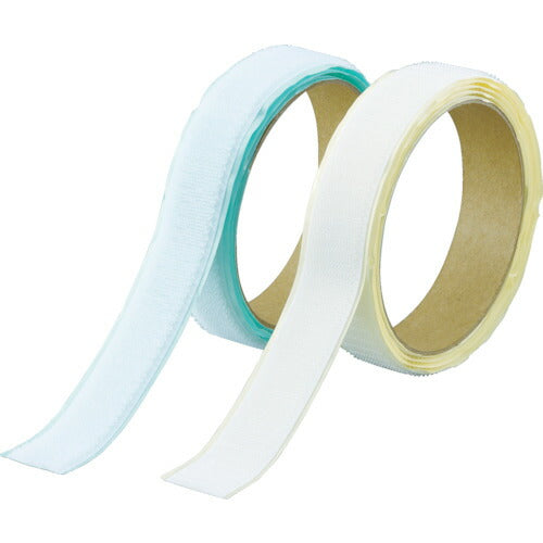 ＴＲＵＳＣＯ　マジックテープ［［Ｒ下］］弱粘着幅２５ｍｍＸ長さ１ｍ白（１巻＝１セット） TPD-25MTS-W