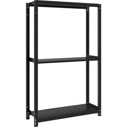 ＴＲＵＳＣＯ　スチールラック　Ｍ１型ボルトレス軽量棚９００Ｘ３２０ＸＨ１５００　３段　サテンブラック M1-5333-SB