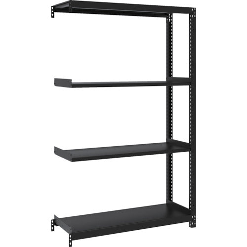 ＴＲＵＳＣＯ　スチールラック　Ｍ１型ボルトレス軽量棚９００Ｘ３２０ＸＨ１５００　４段　連結　サテンブラック M1-5334B-SB