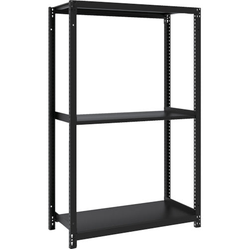 ＴＲＵＳＣＯ　スチールラック　Ｍ１型ボルトレス軽量棚９００Ｘ４２０ＸＨ１５００　３段　サテンブラック M1-5343-SB