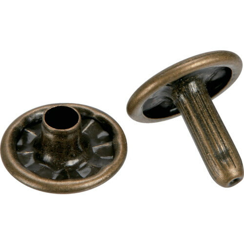 ＴＲＵＳＣＯ　特大カシメ　スチール　金ブロンズメッキ　１３ｍｍ　２０組入　（ブリスターパック入） P-THP-TCBG